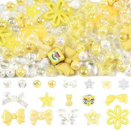 100Pcs 18 Styles Transparent & Opaque Acrylic Beads MACR-FS0002-40-1