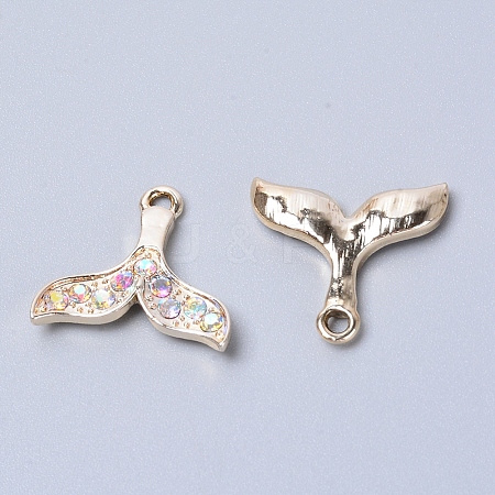 Alloy Rhinestone Pendants ALRI-WH0002-48LG-1