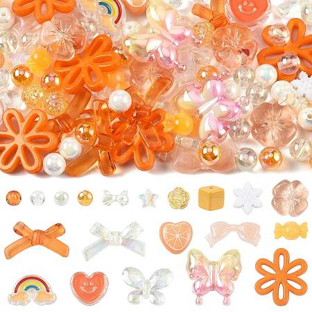 100Pcs 20 Styles Transparent & Opaque Acrylic Beads MACR-FS0002-38-1