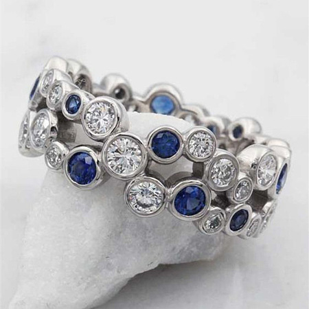 Hollow Brass Pave Cubic Zirconia Finger Rings FS-WG3B071-01-1