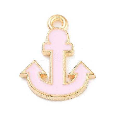 Light Gold Plated Alloy Enamel Charms ENAM-M219-07KCG-03-1