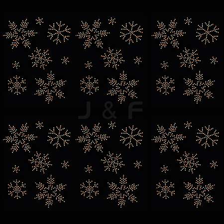 Snowflake Pattern Hotfix Rhinestones DIY-WH0430-205D-1