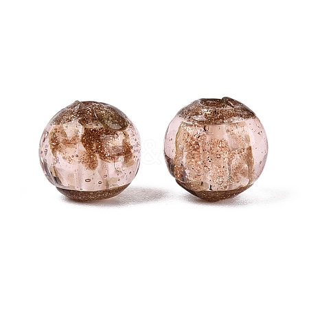 Handmade Gold Sand Lampwork Beads LAMP-N045-01A-09-1