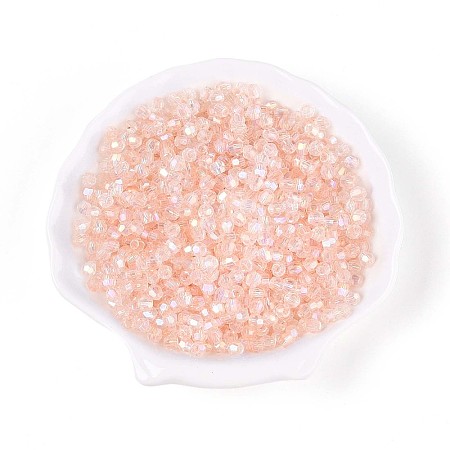 Transparent Spray Painted Glass Beads EGLA-N018-4mm-08-1
