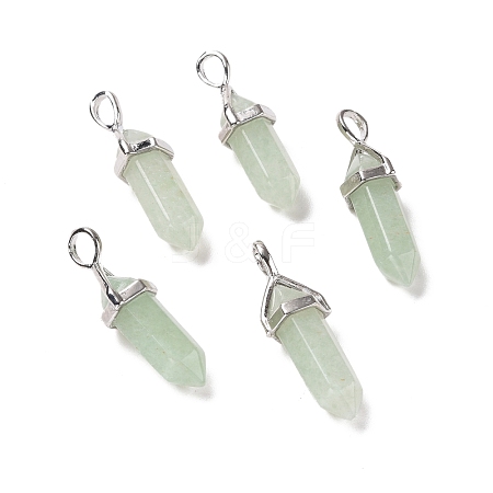 Natural Green Aventurine Pointed Pendants G-K329-37P-1