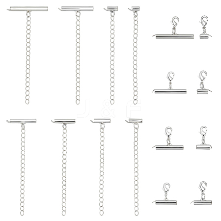 32Pcs 8 Style Brass End with Chain FIND-PH01480-1