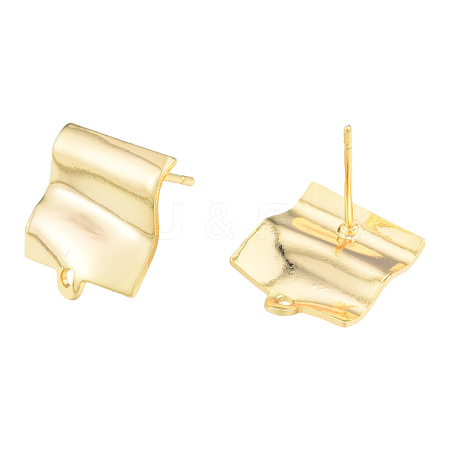 Brass Stud Earring Findings KK-N231-411-1