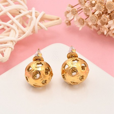 304 Stainless Steel Stud Earrings EJEW-G423-03G-1