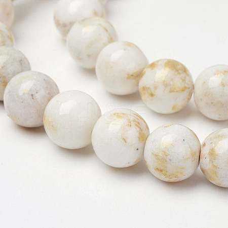 Natural Mashan Jade Beads Strands G-P232-01-F-6mm-1