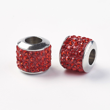 304 Stainless Steel European Beads STAS-F195-086P-02-1