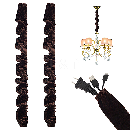 2Pcs Velvet Cloth Dust Cover for Chandelier Hanging Chain AJEW-BC0010-49A-1