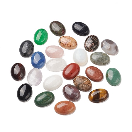 Natural & Synthetic Mixed Gemstone Cabochons G-M396-06-1