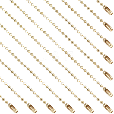 100Pcs Iron Ball Chains with Connectors IFIN-SP0001-67G-1