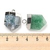 Natural Mixed Gemstone Pointed Pendants G-M431-05P-3