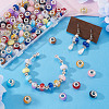 100Pcs 10 Colors Transparent Resin Rondelle European Beads RESI-TA0005-17-7
