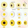 CHGCRAFT 18Pcs 6 Styles Daisy Silicone Beads SIL-CA0002-66-2