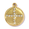 304 Stainless Steel & Rhinestone Pendants STAS-OY017-72G-3