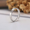 Anti-Tarnish Rhodium Plated 925 Sterling Silver Plain Band Rings RJEW-P099-01C-P-2