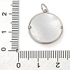 Brass Micro Pave Clear Cubic Zirconia Pendants KK-P308-83P-3