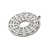 Hollow 304 Stainless Steel Pendants STAS-L022-501P-2