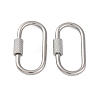 Non-Tarnish 304 Stainless Steel Screw Carabiner Lock Charms STAS-K192-01P-A-1