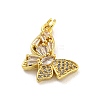 Rack Plating Brass Pave Cubic Zirconia Pendants KK-G513-14G-2