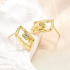 Brass Stud Earrings EJEW-G432-01G-3