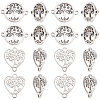 Unicraftale 24Pcs 2 Styles 201 Stainless Steel Connector Charms STAS-UN0042-38-1