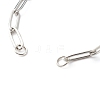 304 Stainless Steel Paperclip Chains Bracelet Making AJEW-JB01038-02-3