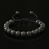 Natural Lava Rock Beads Braided Bead Bracelets for Men FE1044-3