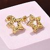 304 Stainless Steel Stud Earrings EJEW-L296-043G-2