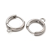 Brass Hoop Earring Findings KK-C134-24P-2