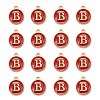 Golden Plated Alloy Enamel Charms ENAM-S118-03B-2