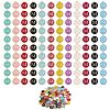 120Pcs 12 Colors Golden Plated Alloy Charms ENAM-SZ0001-64M-1