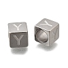 304 Stainless Steel European Beads STAS-D382-02Y-P-1