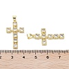 Cross Brass Micro Pave Cubic Zirconia Pendants KK-E102-02G-01-3