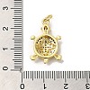 Tortoise Rack Plating Brass Micro Pave Black Cubic Zirconia Pendants KK-K377-29G-3