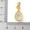 Brass Micro Pave Cubic Zirconia Pendants KK-K298-55G-3