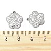 201 Stainless Steel Rhinestone Pendants STAS-V005-05P-04-3