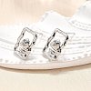 Brass Stud Earrings LS-EJEW-G432-01P-1