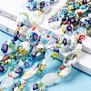 Handmade Millefiori Glass Beads Strands X-LK137-6