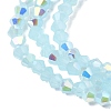 AB Color Plated Opaque Glass Beads Strands GLAA-G127-02E-3