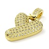Brass Micro Pave Clear Cubic Zirconia Pendants KK-M279-01G-Y-2