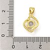 Rack Plating Brass Micro Pave Cubic Zirconia Pendants KK-G513-08G-3