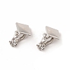 Alloy Clip-on Earring Findings PALLOY-M208-04P-2