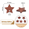 SUPERFINDINGS 60Pcs Wood Stud Earring Finding WOOD-FH0002-17-2