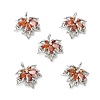 SHEGRACE Brass Cubic Zirconia Charms XGRQ3P644-614P-1