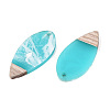 12Pcs 6 Styles Opaque Resin & Ash Wood Pendants RESI-N053-12-3