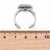 Hollow Cross 304 Stainless Steel Cuff Ring Components SA-CBA098D-02P-D-3