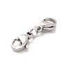 Non-Tarnish 304 Stainless Steel Double Lobster Claw Clasps STAS-E178-01A-P-2